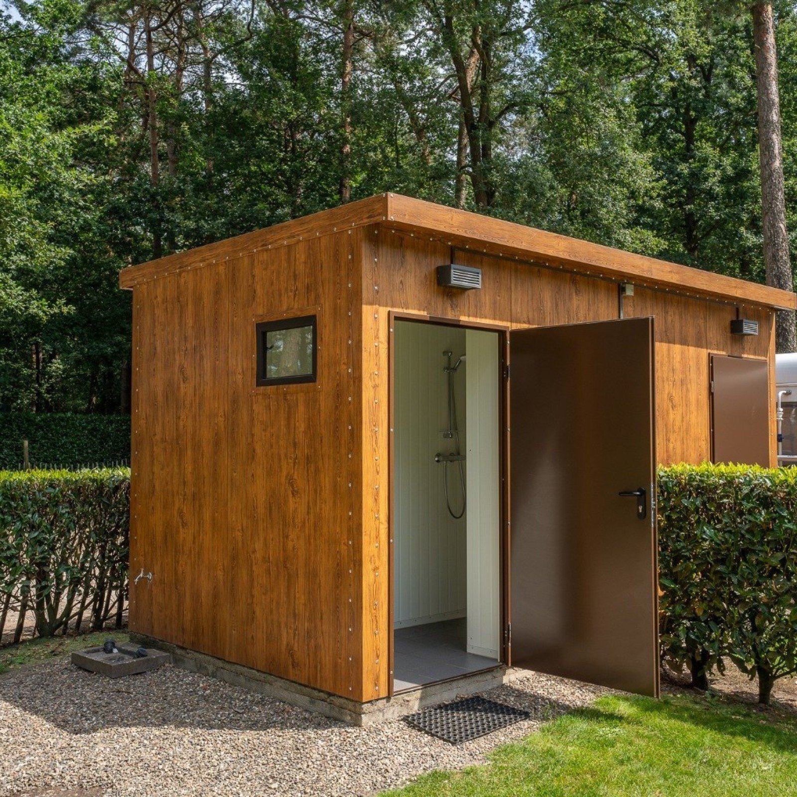 Camping met prive sanitair