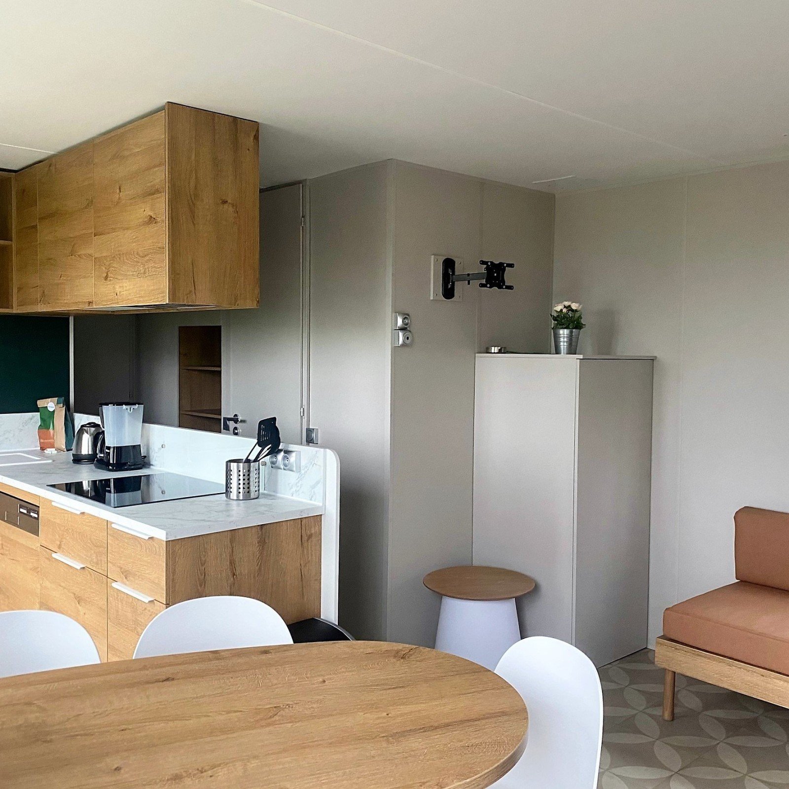 Goolderheide stacaravan extra luxe 6 personen woonkamer 3